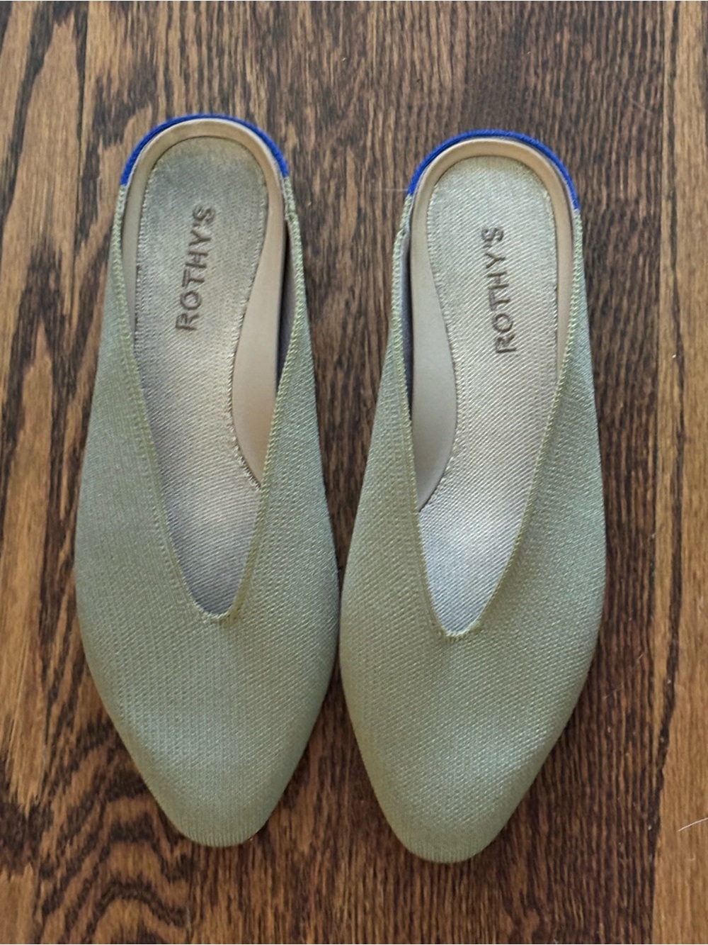 Rothy's Olive Green Slip-On Mules